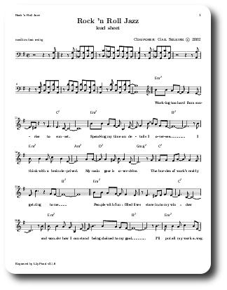 Rock & Roll Jazz lead sheet