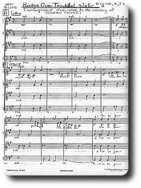 picture of Bridge Over Troubled Water Score